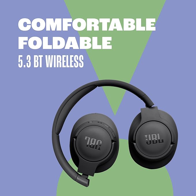 JBL Tune 720BT - Wireless Over-Ear Headphones - White | JBL Pure Bass Sound, Wireless Bluetooth 53 technology, Customize your listening experience, Hands-free calls with Voice Aware - Image 5