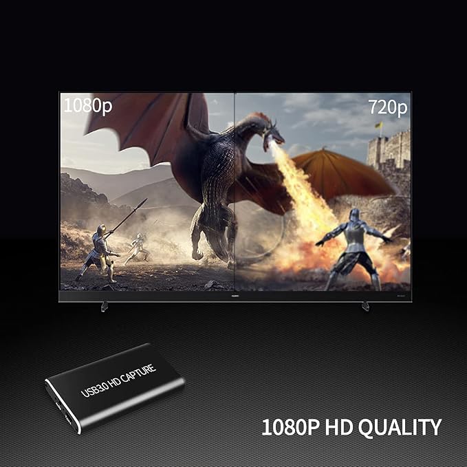 HDMI Video Capture Card, VSVABEFV Audio Video Capture Card, HDMI to Type-C/USB 3.0 HDMI Video Capture Device, Full HD 1080P for Live Broadcasting Gaming Streaming Video Conference. - Image 4