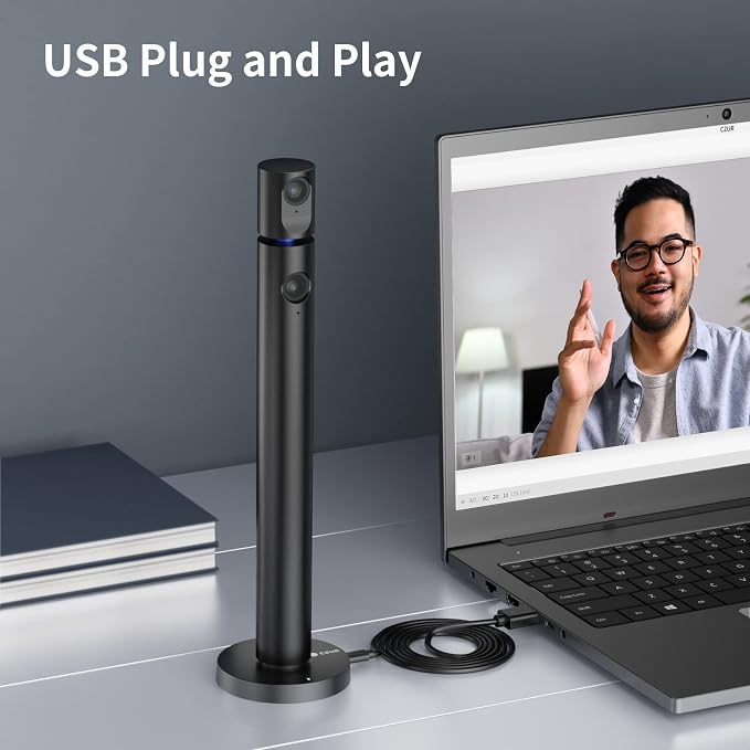 CZUR Halo X Pro Dual Webcam for PC, 1080P Web Camera with Microphone | USB Camera for Computer, 90° View, Plug & Play, Compatible with Windows&Mac, for TikTok/YouTube/Yahoo Messenger - Image 3