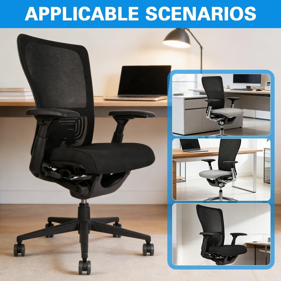 Arm Pads for Haworth Zody Chair, Armrest Pads Replacement Compatible with Zody Office Chair（1pair） Black - Image 4