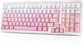 DAREU EK98pro Sakura Pink Wireless Mechanical Keyboard,Tri-Mode BT/2.4GHz/USB-C Creamy Gaming Keyboard with Number Pad,Gasket Structure,Hot Swappable Custom,RGB Backlit for Win/Mac by DAREUGAMINGDIRECT