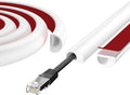 39" Cord Hider Wall, Self Adhesive Silicone Cord Covers for Wires On Wall, Cord Hider for Wall Mount TV, Flexible Cable Cover Raceway Kit for 1 Wire, White (0.59" W x 0.39" H) by ANNISITE