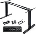 HUANUO Dual Motor Electric Standing Desk Frame, 265 lb Capacity, Black | T-Shaped Legs Fit Desktops Up To 90 X 31.5 Inches; Height-Adjustable Frame For Home Offices by HUANUO