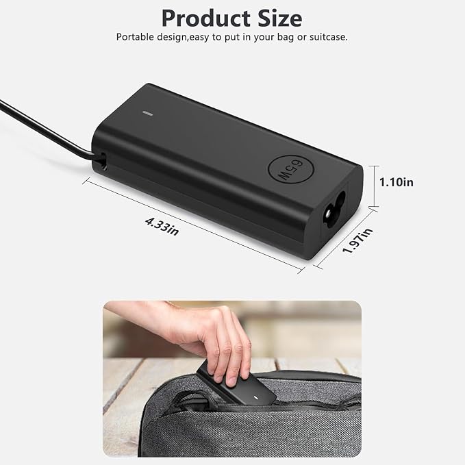 JEIBAO 65W 45W USB-C Laptop Charger Compatible with Dell Latitude 5540 5530 5520 5420 5430 5440 5450 7530 7440 7430 7420 7340 7330 7320 XPS 13 9250 9350 9360 9365 9370 9380 9550 Adapter Power Cord - Image 6