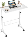 OLIXIS 31.5" Walking Pad Desk, Laptop Desk, Home Office | Lockable Wheels, Adjustable Height, Portable Rolling Design, Treadmill Use, Stand Up Style, White by OLIXIS