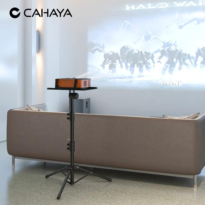 CAHAYA Projector Stand Tripod Adjustable Height Portable Laptop Rack Tray | 26-51.5" Adjustable Height Holder for Projectors Laptops Books Tablets Heavy-duty Stand for Outdoor Movies Music - Image 8