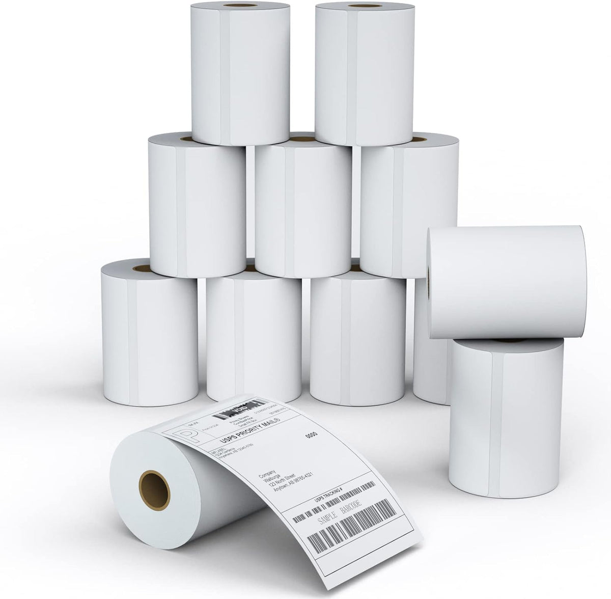 MFLABEL 4x6 Thermal Shipping Labels - 12 Rolls of 250, Perforated & Smudge-Proof Direct Thermal Labels Compatible with Rollo, Zebra, for Amazon UPS FedEx Shopify by MFLABEL