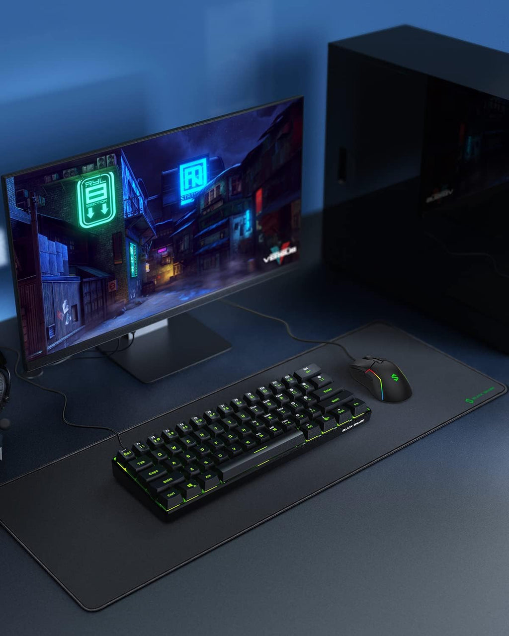Black Shark Gaming Mouse Pad Desk Mat (31.5” x 11.8” x 0.15”) Mousepad with Superfine Fiber Surface Smooth, Non-Slip Rubber Base, Office Decor for Gamers, Office, Desk Pad Manta P2 - Image 6