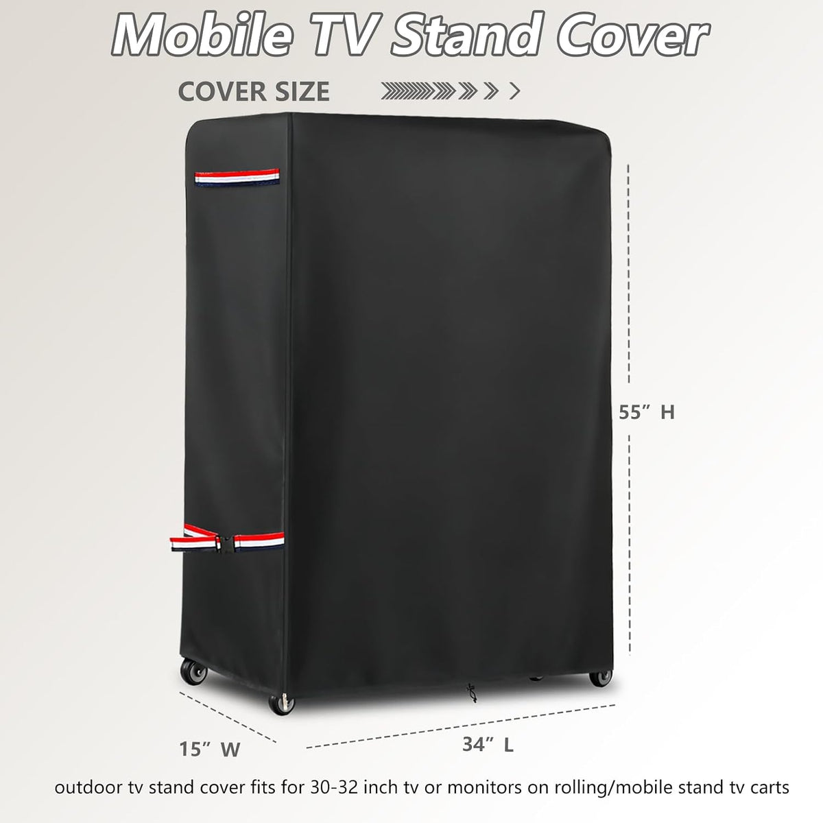 30-35 Inch Waterproof Outdoor TV Trolley Cover,Courtyard TV Cover - Image 2
