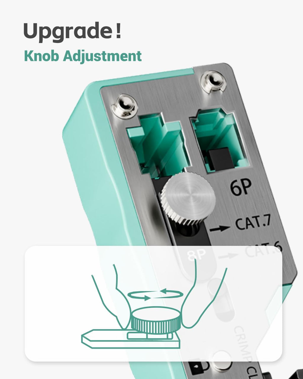 VCELINK RJ45 Crimp Tool Advanced Kit, All-In-One CAT7/6/5 Crimper, Green - Image 7