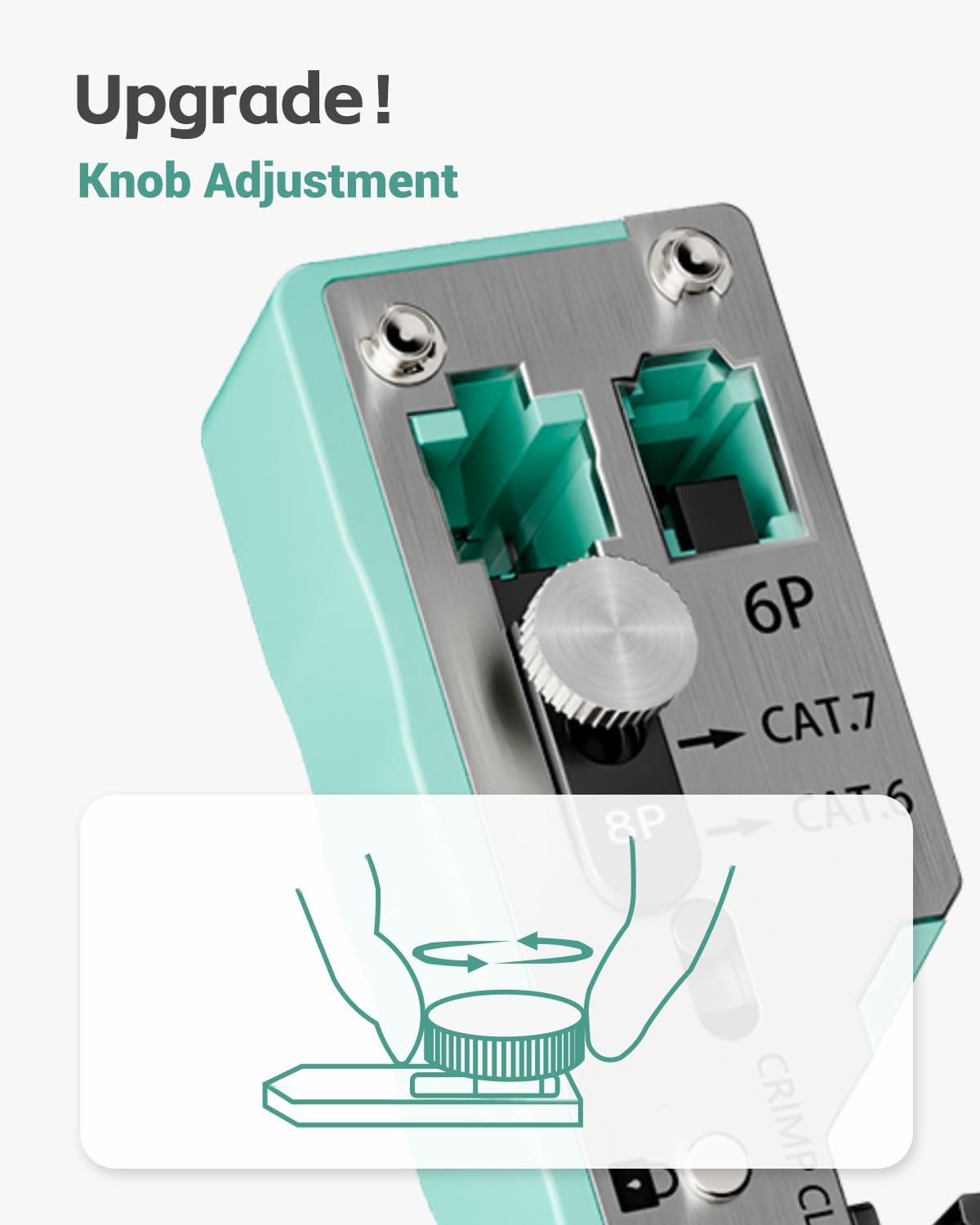 VCELINK RJ45 Crimp Tool Advanced Kit, All-In-One CAT7/6/5 Crimper, Green - Image 7