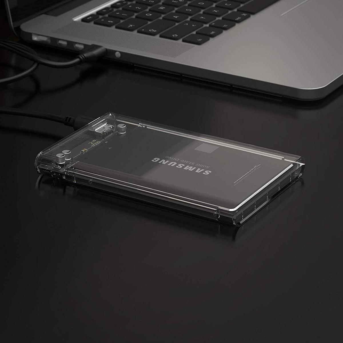 SABRENT 2.5in SATA to USB 3.0 Clear SSD/HDD Enclosure (EC-OCUB) - Image 8
