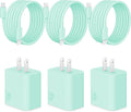 GUUSMART 40W iPhone 17/16/15 Charger Fast Charging 3 Pack Type C Chargers | USB C Charger Block for iPhone 17/16/15 Pro Max, 17/16/15 Plus, iPad Pro with Long 6 FT iPhone Charger USB C Cable-Green by GUUSMART