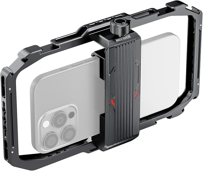 NEEWER Universal Phone Cage, Smartphone Video Rig with Quick Release Mounts Cold Shoes for Videomaker Filmmaking TikTok Vlogging Phone Video Stabilizer Holder Compatible with iPhone Samsung, PA039 by Neewer