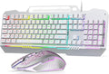 AULA Gaming Keyboard, T102 104 Keys Keyboard and Mouse Combo, USB Wired Computer Keyboards Mechanical Feel Full Size, RGB Backlit for PC/Laptop Gaming or Working/Office (White) by AULA