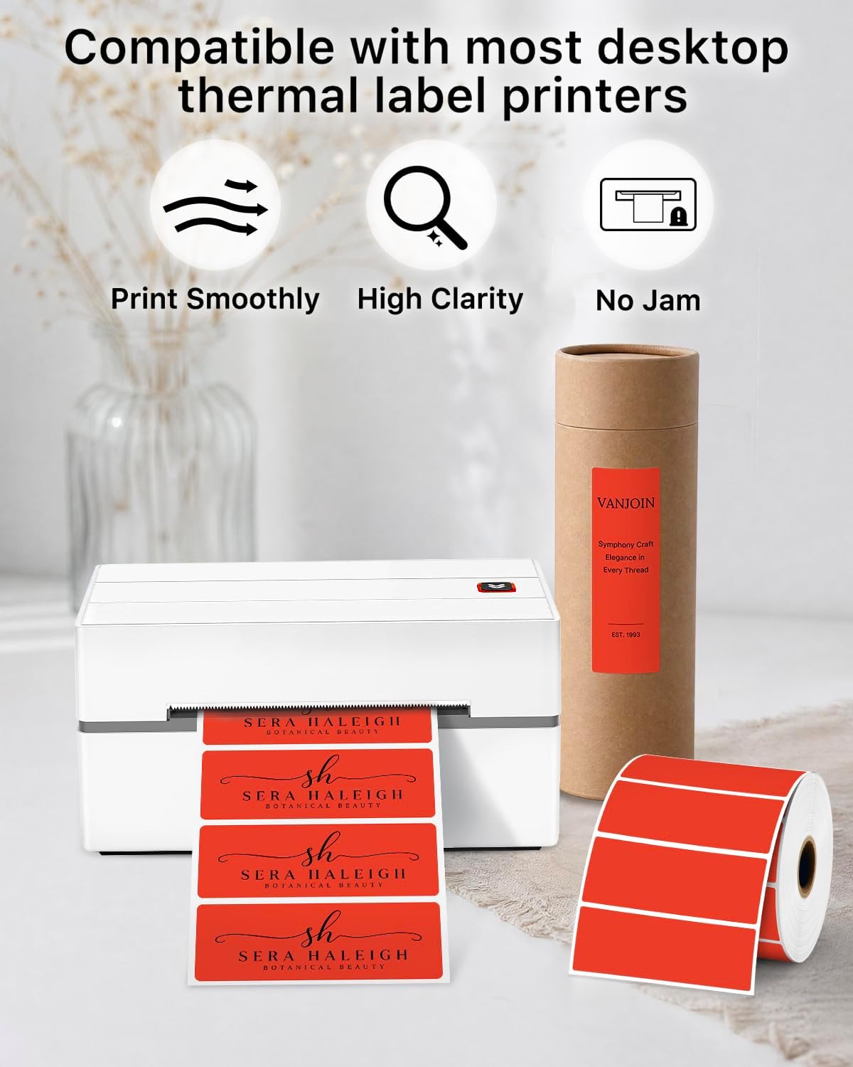 iEager 3x1 Inch Thermal Labels, Red Durable Thermal Printer Stickers - Image 5