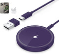 Bohuma Magnetic Wireless Charger for iPhone – 15W Fast Charging Pad with Dual Ports - Compatible with iPhone 12-17 & AirPods 4 3 2 Pro – Purple Sleek Aluminum Alloy Design for Home, Office & Travel by WirelessCharger