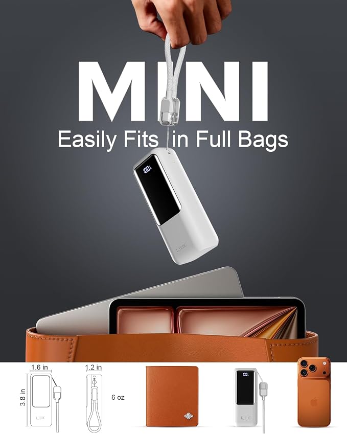 Mini Portable Charger,Small 22.5W PD Power Bank,10000mAh USB C in&Out Fast Charging Pocket Size Battery Pack,Travel Essentials Phone Charger for iPhone 17 16 15 Pro Air,Samsung S24,Android,iPad etc - Image 2
