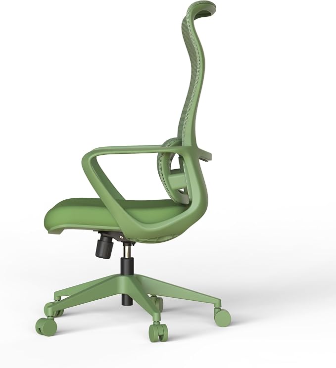 High Back Ergonomic Colorful Office Chair, Breathable Nylon Mesh Desk Chair with Adjustable Lumbar Support, 300LBS Swivel Rolling Computer Chair for Home Office Work(Americana, Green) - Image 4