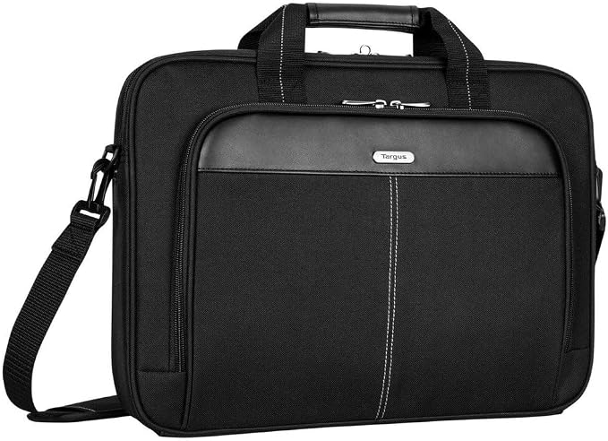 Targus 15-16 Inch Slim Lightweight Laptop Briefcase, Black - Messenger and Shoulder Bag with Padded Compartment and Trolley Strap for 16" Laptops (TCT027US) (Pack of 5) - Image 2