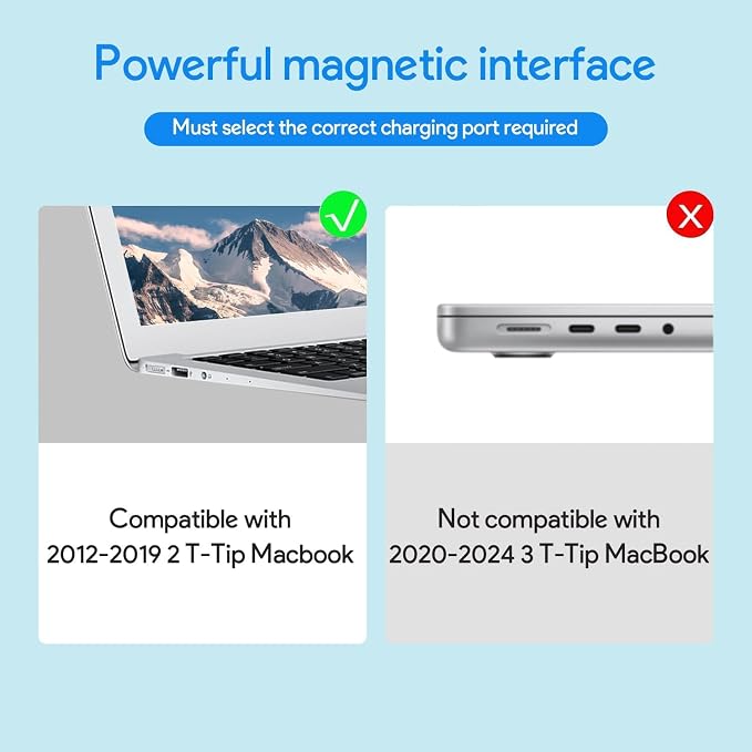 NSPENCM 45W Mac Book Pro Charger, Replacement AC 45w 2T-Tip Connector Power Adapter,Laptop Charger Compatible with Mac Book Air 11 inch and 13 inch After Mid 2012(Applicable to 2012-2017) - Image 3