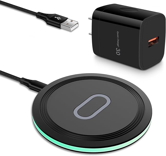 Pixel 10a Wireless Charger Pad, 15W Fast Wireless Charging Pad with Adapter | for Google Pixel 10 9 Pro Fold/9a/8a/7a, iPhone 17e 16 15 14 Pro Max, Samsung Galaxy S26 S25 FE Z Flip8 7 S25 Edge S24 FE by JoHouer