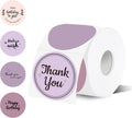 2 inch Round Thermal Label,Purple Circle Thermal Sticker Labels for Business and Home,Direct Thermal Printer Label for DIY Logo Design,Thanks Card by WANGHENG