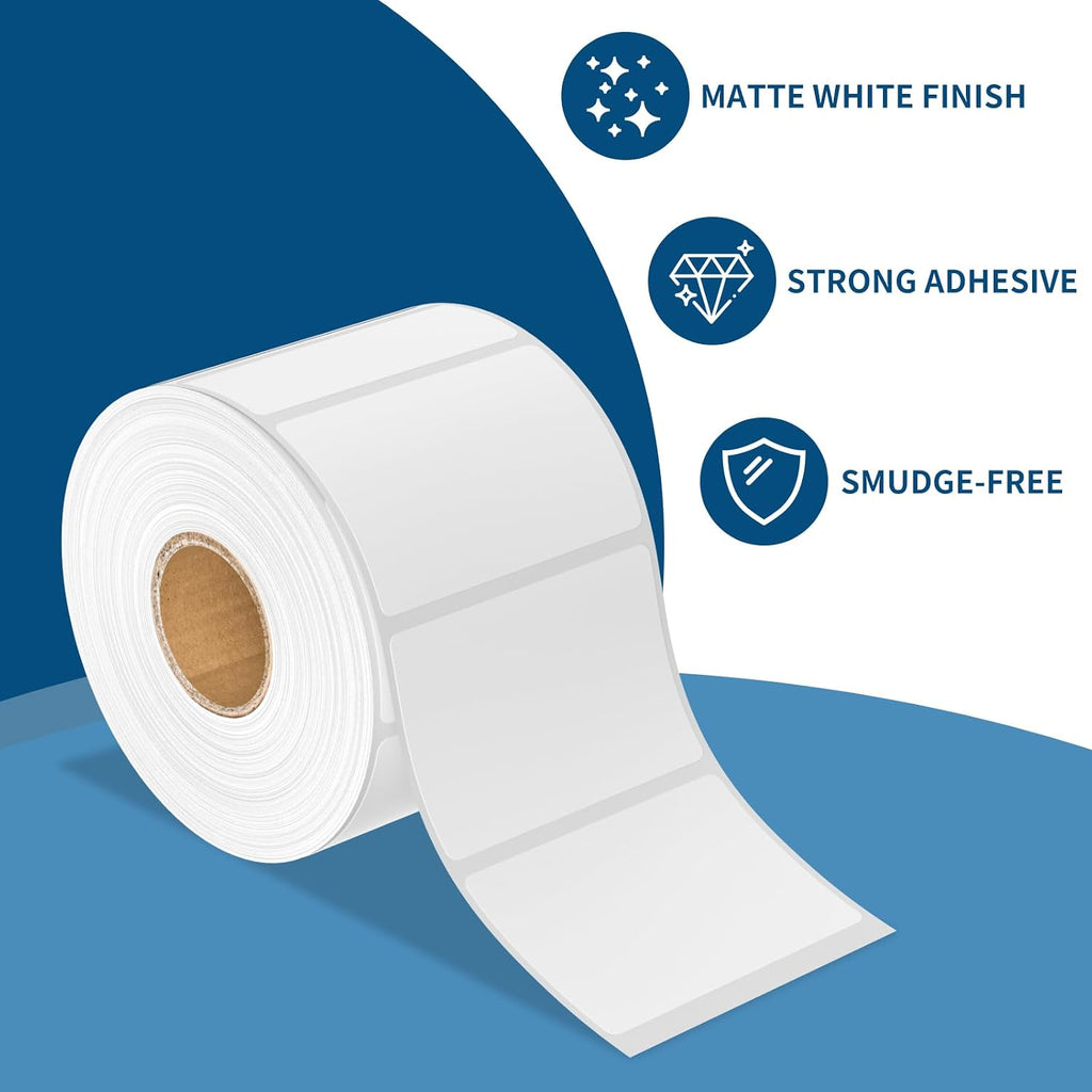 3x2 Thermal Labels, 750 Sheets/1 Roll, White Thermal Printer Stickers - Image 3