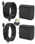 iPhone Charger Fast Charging, USB C Charger Block, 6FT/10FT Lightning Cable | For Apple iPhone 14/13/12/11 Series, 2-Pack USB C to Lightning Cables, AirPods with Lightning Charging Case,Black by Unknown