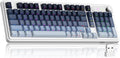 MageGee GK960 Wireless Keyboard, 98 Keys Tri-Mode BT/2.4G/Wired Membrane Gaming Keyboard, RGB Creamy Keyboard with Number Pad, Knob Control, Side Printed Keycaps, 4000mAh Battery - Black & Blue by MageGee
