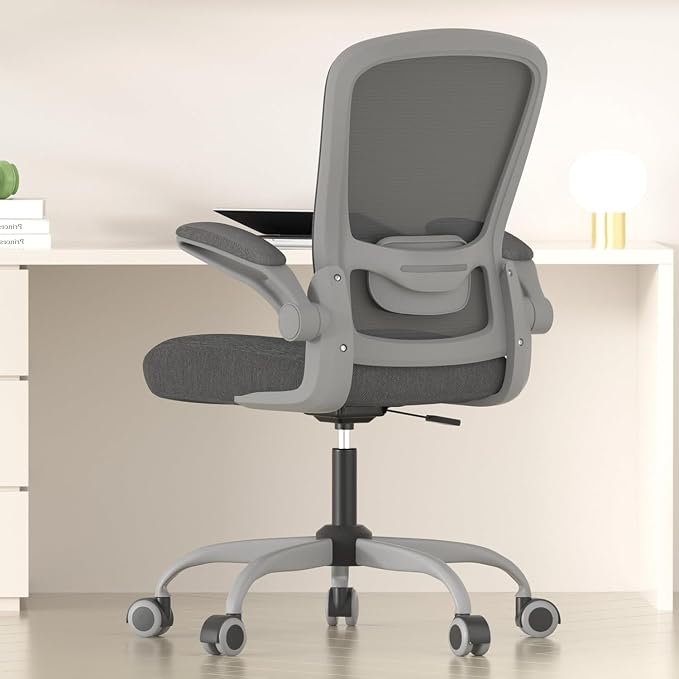 Ergonomic Office Chair w/Adjustable Lumbar, Flip Armrest, 135° Recline | Supports 300 lbs · Seat 19.48"–23.4" · Breathable mesh · 20–30 min assembly · 5-year warranty - Image 9