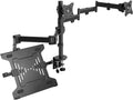 VIVO Dual Monitor + Laptop Mount for 13 to 27 inch Screens and 10 to 15.6 inch Laptops, Triple Screen Viewing, Articulating Arms, Black, STAND-V013L by Unknown