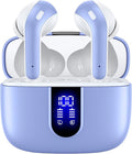 TAGRY Bluetooth Headphones True Wireless Earbuds 60H Playback LED Power Display Earphones with Wireless Charging Case IPX5 Waterproof in-Ear Ear buds with Mic for TV Smart Phone Laptop Computer Sports by TAGRY