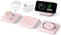 Charging Station for Apple Multiple Devices: 3 in 1 Foldable Magnetic Wireless Charger Stand - Travel Charging Dock Compatible with iPhone 17 16 15 14 13 12 Pro Max Plus Apple Watch AirPods by WirelessCharger
