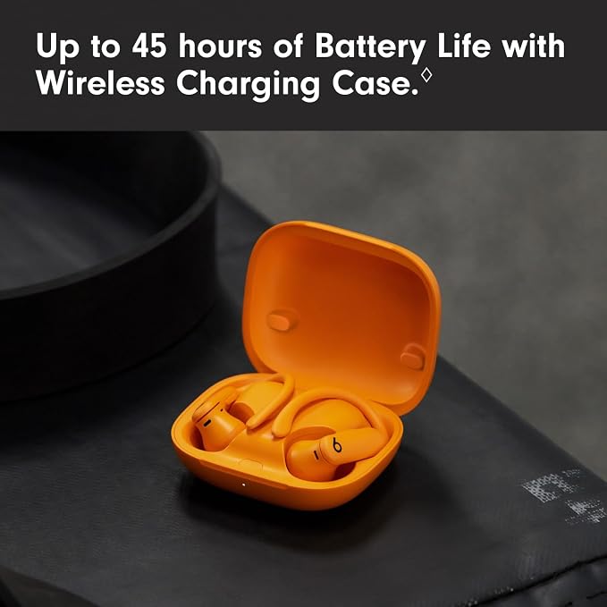 Beats Powerbeats Pro 2 - Wireless Noise Cancelling Workout Earbuds with Secure- Fit Earhooks, Up to 45-Hour Battery with Charging Case, Sweat & Water Resistant, Heart Rate Monitoring - Electric Orange - Image 6