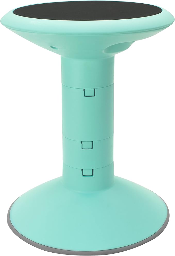 Storex Wiggle Stool – Active Flexible Seating for Classroom and Home Study, Adjustable 12-18 Inch Height, Teal (00306U01C) - Image 9