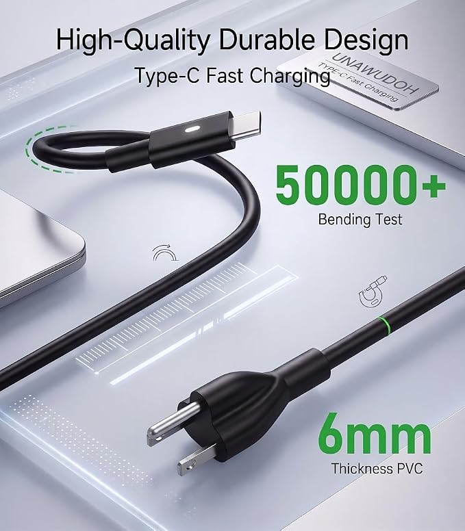 130W USB C Laptop Charger Compatible with Dell Precision 5530 5550 5560 5570 5750 5760 5770,Latitude 5401 5411 5501 5511 5520,XPS 15 17 9575 9500 9700 Power Supply Cord (DA130PM170 HA130PM170 0K00F5) - Image 5