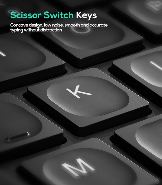 Nulea Ergonomic Split Wireless Keyboard with Cushioned Wrist Rest | Bluetooth and 2.4G Connection with USB-C Charging, Multi Device Support for Laptop, PC, Mac and Windows - Image 7