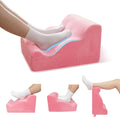 Foot Rest Ergonomic Pillow for Under Desk at Work & Handle Pink by LevNubis