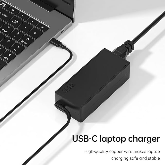 65W USB C Type C Fast Charging Universal Laptop Charger Replacement Compatible with HP, Dell, Lenovo, Acer, Asus, Samsung, Google Series Adapter Power Cord - Image 4