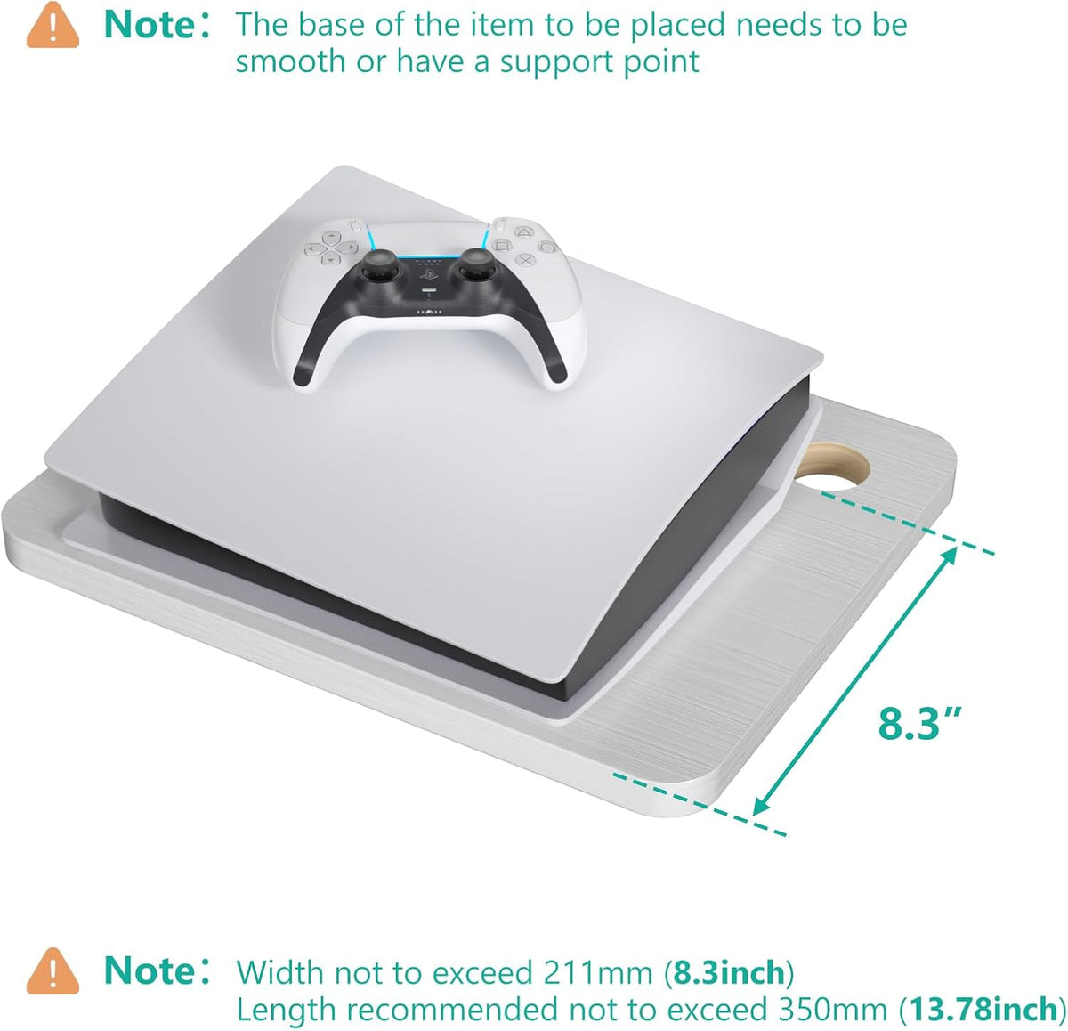 WALI Floating TV Shelf, 1 Tier Projector Shelf for DVD Players, Cable Boxes, Routers, Game Consoles, Living Room Decor Accessories, Wall Mount Shelves Holds Up to 22lbs (CS201NW), 1-Shelf, White - Image 8