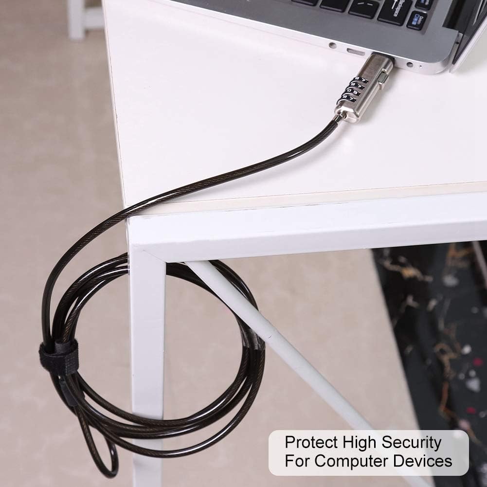 Laptop Cable Locks Combination Cable Lock 4 Digital Password Security Anti Theft Lock for USB Devices Equipment Notebook Computer - Image 6