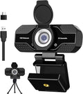 Webcam with Microphone, 2 Mics, 90° FOV, Computer Camera | USB Type-A & A-to-C Adapter, Fixed Focus, Plug&Play for Zoom/Teams/Facetime/YouTube/Google Meet/Switch 2 Camera, 2026 Version by YOUPECK