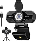 Webcam with Microphone, 2 Mics, 90° FOV, Computer Camera | USB Type-A & A-to-C Adapter, Fixed Focus, Plug&Play for Zoom/Teams/Facetime/YouTube/Google Meet/Switch 2 Camera, 2026 Version by YOUPECK