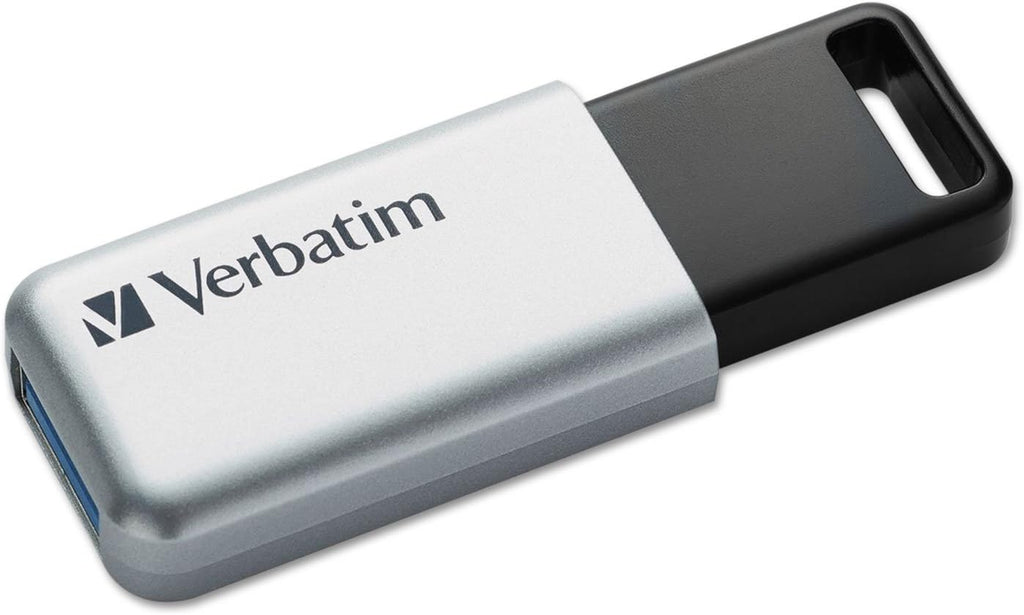 Verbatim 98666 Store 'n'Go Secure Pro USB 3.0 Flash Drive w/AES 256 Encryption, 64GB, Silver - Image 2