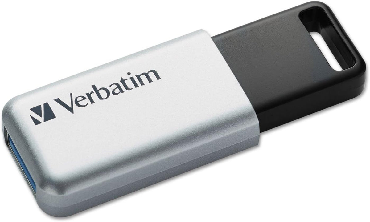 Verbatim 98666 Store 'n'Go Secure Pro USB 3.0 Flash Drive w/AES 256 Encryption, 64GB, Silver - Image 2