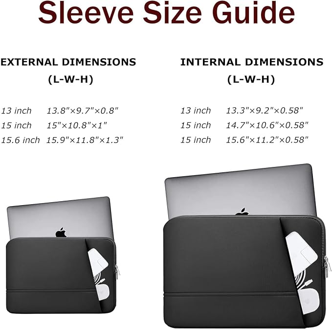 Laptop Sleeve, 14 inch Shockproof Laptop Case for Apple MacBook Pro 2026 | Laptop Bag 13 Inch, Upgrade Protective Computer Cover Compatible for 13.3 14 inch MacBook Pro 2024, MacBook Air, Black - Image 3