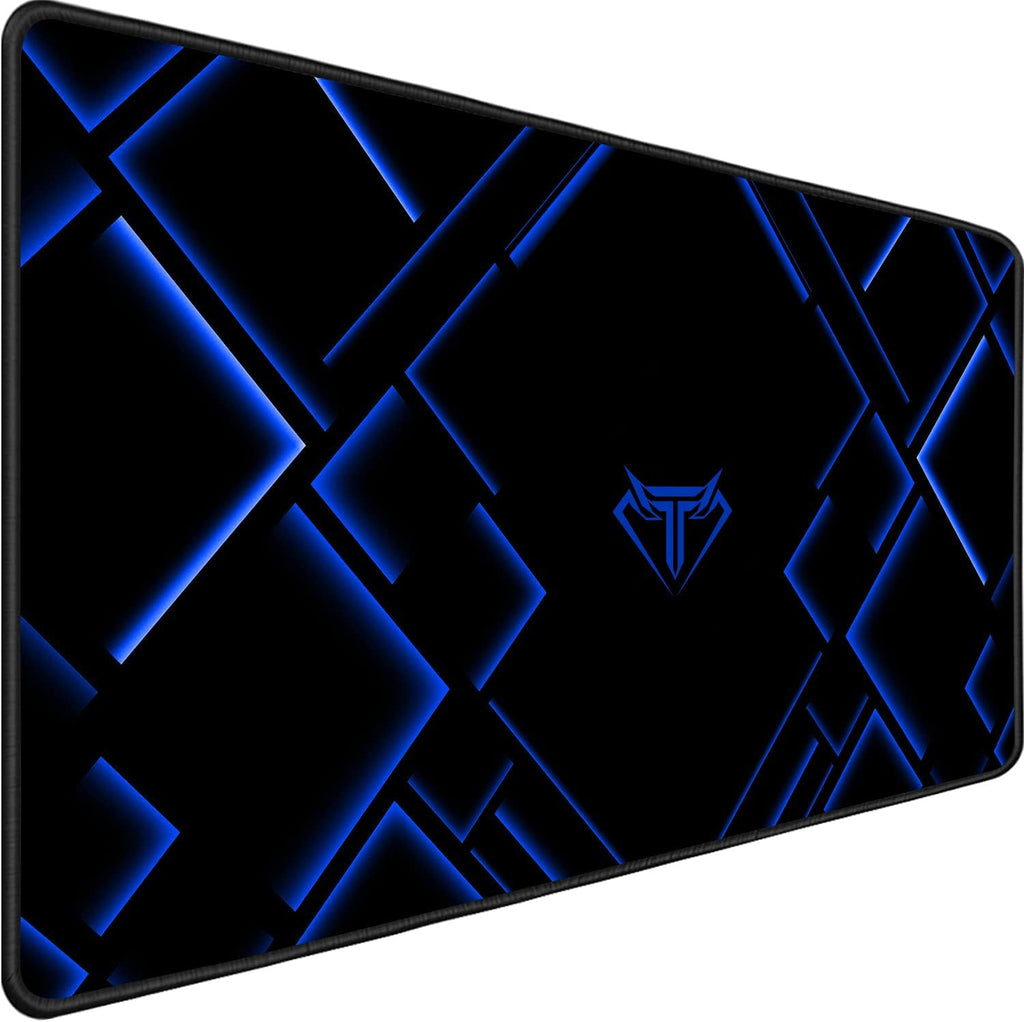 Large Extended Gaming Mouse Pad, Long Mouse Pads, Extra Large Big Mouse Pad with Stitched Edge, XXL Non-Slip Computer Computer Keyboard Mat for Gamer/Desktop/Office/Home,Blue by TEDNETGO