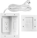 in-Wall TV Cable Management Kit, Dual Outlet Cord Hider for Wall Mounted TV with Data Jacks by Unknown