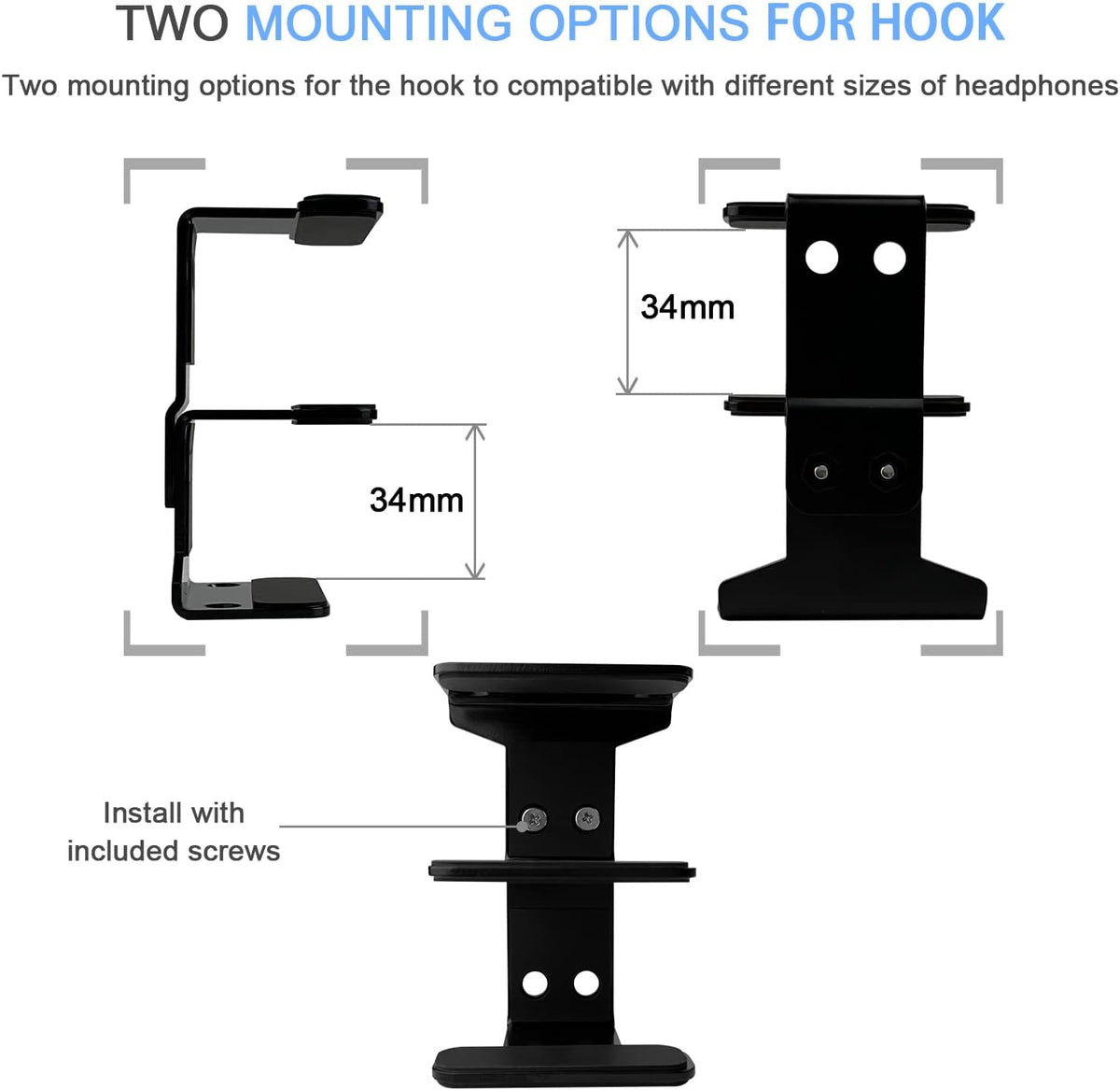 IFCASE 2 Tier Heavy Duty Metal Under Desk Laptop Mount (Black) - Image 6
